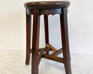 Lot 6574  5 Legged Asian Wooden Stool