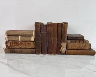 Lot 6436  Antique Books some Leather Bound