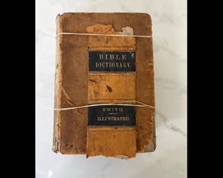 Lot 6440  Antique Illustrated Bible Dictionary Book