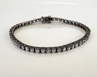 Lot 6107  Sterling Silver Tennis Bracelet
