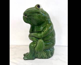 Lot 6478  Thinking Frog Garden Yard Art Fountain