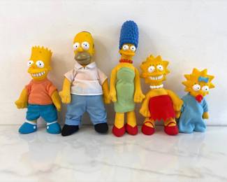 Lot 6461  Vintage Simpsons Family Dolls Toys