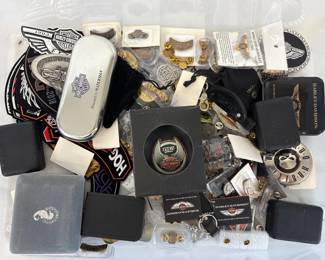 Lot 6096  Harley Davidson PinsPatchesBelt Buckles More