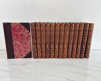 Lot 6446  Antique  Stoddards Lectures  HalfLeather Bound Books