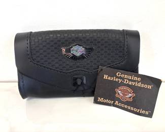 Lot 6095  Harley Davidson 100th Anniv. Leather Windshield Bag