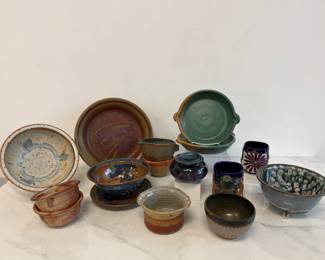 Lot 6622  Artist Signed Studio Pottery Pieces  Janet Resnik  David Batz More