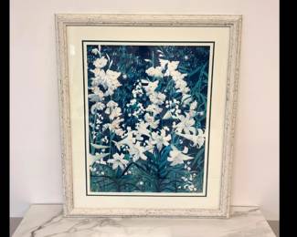 Lot 6633  Elizabeth Bradford NC 4050 Signed Floral Art Print
