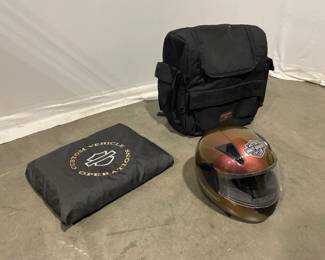 Lot 5254  Harley Davidson Womens Helmet SAC sissy bar hanging bag Motorcycle Cover