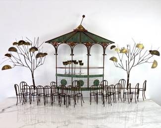 Lot 6225  Vintage Curtis Jere Bandstand Mixed Metal Wall Sculpture