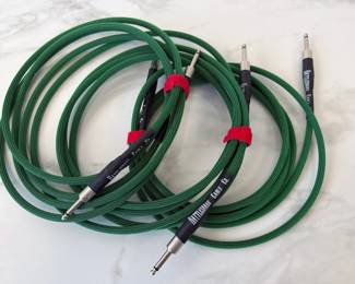 Lot 6450  3 Rattlesnake Cable Company 10ft 14in. jack Instrument Cables Pro Audio Music Recording