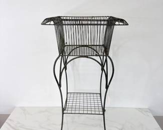 Lot 6591  Wrought Iron Plant Stand