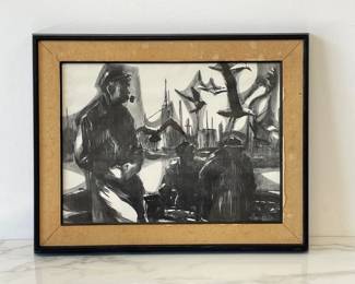 Lot 6237  Jack Louis Amoroso Harbor Scene Art Print
