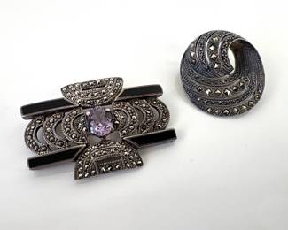 Lot 6119  Marcasite Pins Brooches