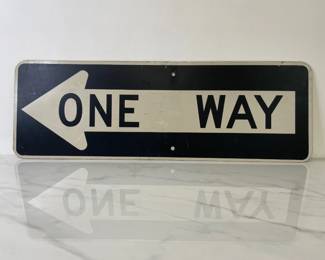 Lot 6157  Double Sided One Way Road Sign