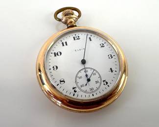 Lot 6114  Elgin Gold Plated Pocket Watch