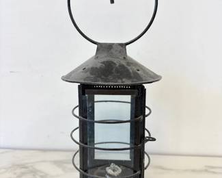 Lot 6499  Antique Glass Lantern