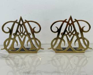 Lot 6260  Vintage Colonial Williamsburg Brass Bookends