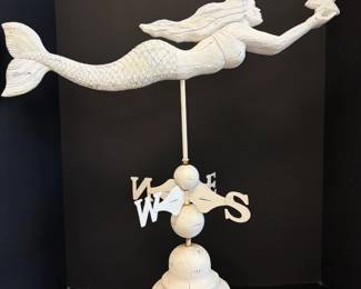 Lot 6619  Mermaid Weather Vane  Wood Metal