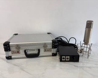 Lot 6342  PPA Tube Microphone PPA LUD2UBE mic stand mic cable power brick metal case Pro Audio Music Recording
