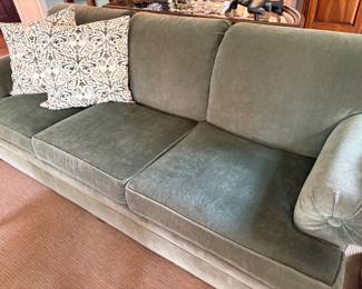 Ethan Allen velvet couch - 90 inches