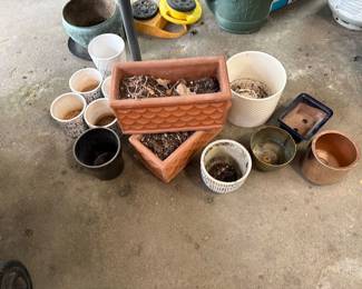 Miscellaneous planters, clay, and ceramic