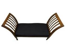 Mid-Century Modern Slat-Back Bench