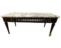 French Louis XVI Style Ormolu Mounted Marble-Top Console Table