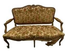 French Provincial Style Giltwood Settee by W. & J. Sloane