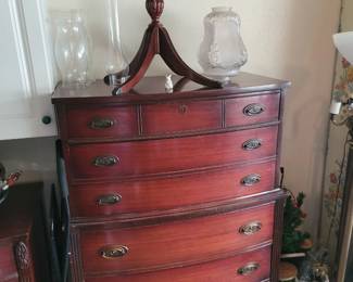 Vintage Dixie Furniture Highboy Chest of Drawers