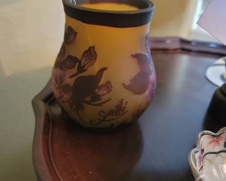 Vintage Emile Galle` Cameo Art Vase