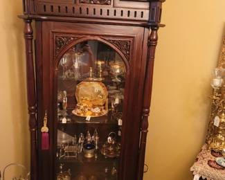 Antique Mahogany Curio