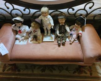 Ashton-Drake Galleries Porcelain Dolls, Vintage Bench