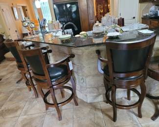 3 Swivel Bar-Height Chairs