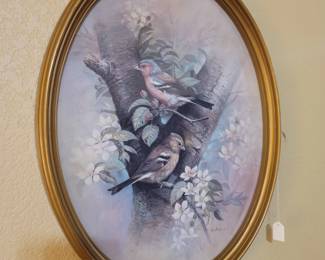 Vintage Ruane Manning Chaffinch Birds Lithograph