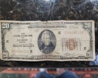 1929 Series $20 Note Issued by the Federal Reserve Bank of Richmond, VA