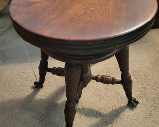 Marble Claw-Footed Stool