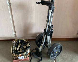 Golf Bag Carrier, Balls, And Golf Sandals