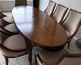 Gorgeous Dining Room Table And Eight Chairs