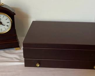 Kensington Clock And Silverware Container