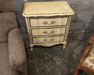 White French provincial nightstand 