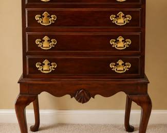 Queen Anne style silver chest. $100.00