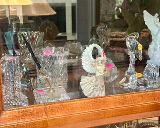 Various glass and porcelain figures. $10.00 to $25.00 each