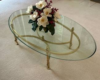 Brass coffee table. $350.00