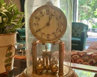 Vintage 400 day old Torsion Anniversary clock with dome. $50.00