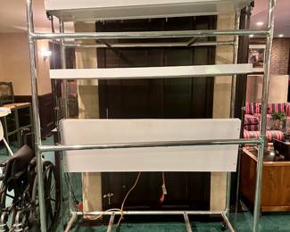 Indoor growing plant rack with lights. $250.00