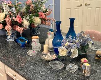Misc dresser pieces, vases. $1.00 to $10.00