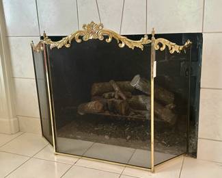 Brass firescreen. $150.00