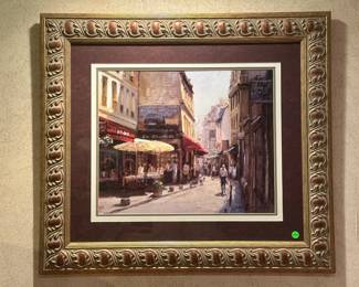 Framed street scene. $50.00