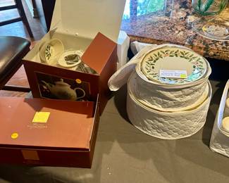 Lenox Christmas dishes. $25.00 to $100.00