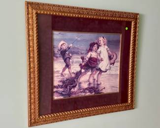 After Frederick Morgan framed print of the "Sea Horses". $50.00